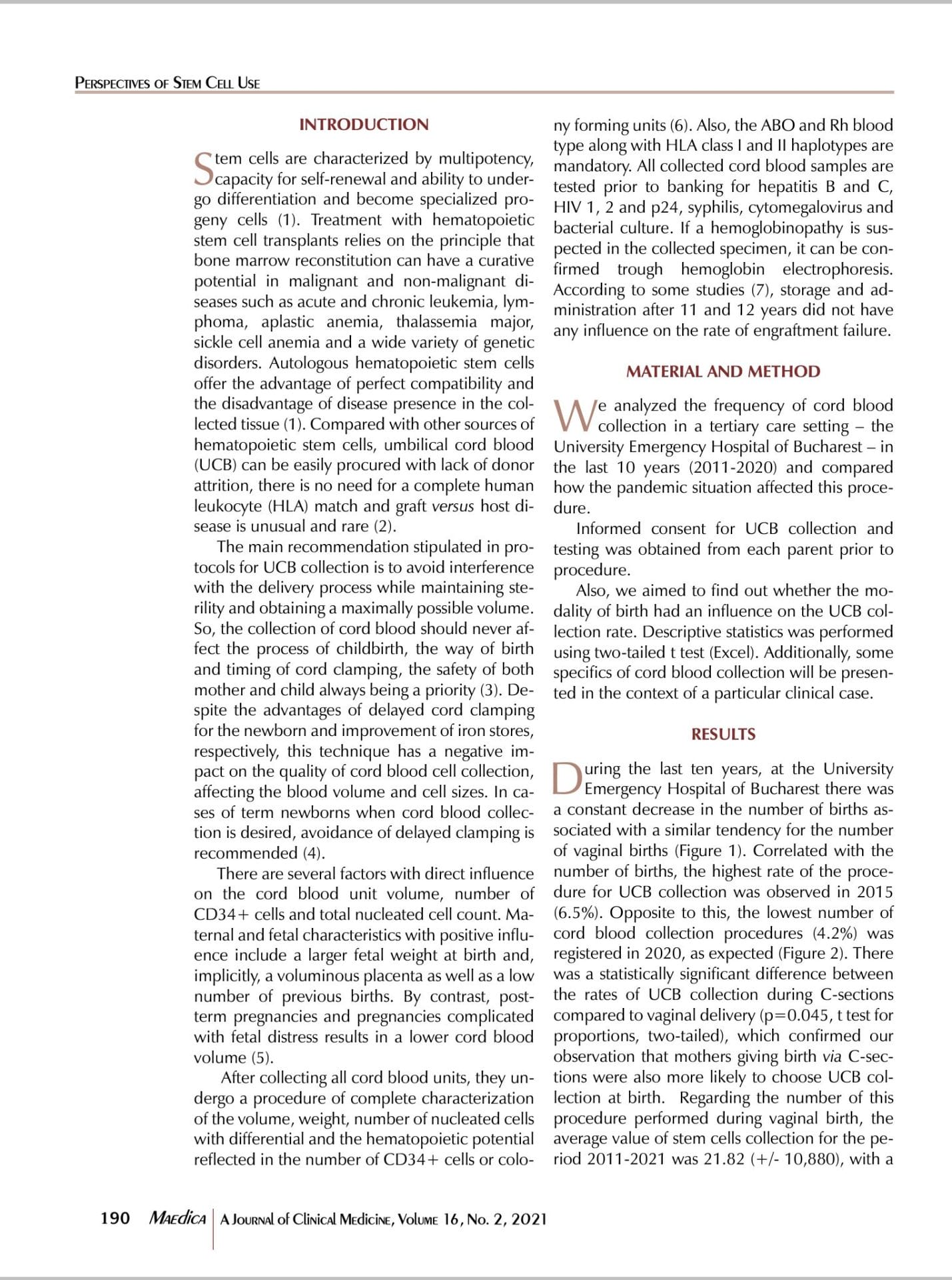 Studiu reff la nastere recoltare celule stem covid